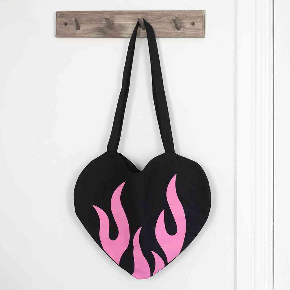 Something Different - Burning Heart Satin Tote bag - Multicolours